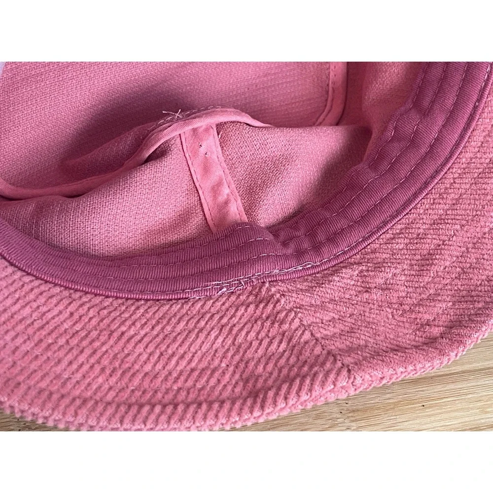 00420 - Disney Minnie Mouse Mauve/Pink‎ Corduroy Bucket Hat Kids S/M Embroidered